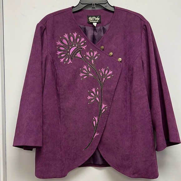 Vintage Bob Macke Wearable Art Embroidered Jacket Size 1X - Picture 1 of 4